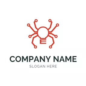 スパイダーロゴ Creative Spider Web and Spider logo design