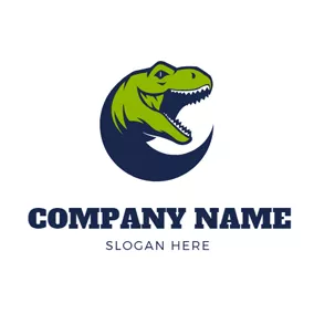 Raptor Logo Crescent and Raptor Mascot logo design