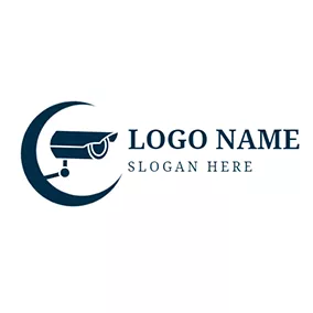 Monitor Logo Crescent Surveillance Camera Monitor logo design