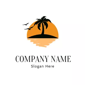Strand Logo Croci Sun and Black Tree logo design