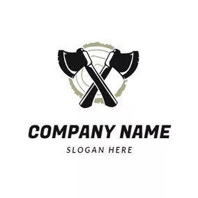 Wood Logo Cross Axe and Wood logo design