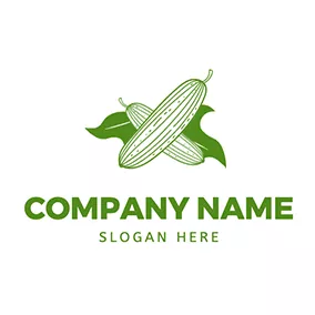 Agriculture Logo Cross Cucumber Logo logo design