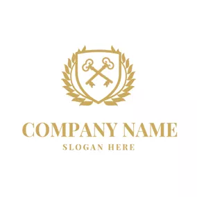 Logótipo Chave Cross Key and School Badge logo design