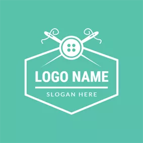 Fashion & Beauty Logo Cross Needle and Fastener logo design