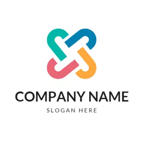 Loop Logo Cross Thin Line and Fusion logo design