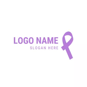 リボン　ロゴ Crossed Ribbon and Cancer logo design