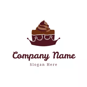 Brownie Logo Crown Shape and Brownie logo design