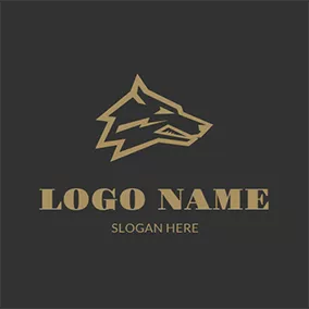 Abstract Logo Cruel and Metallic Wolf logo design