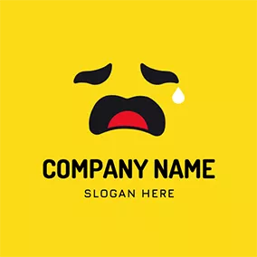 Face Logo Cry Face Sad Design logo design