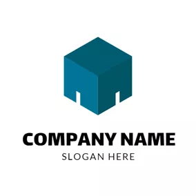 Storage Logo Cubic Green Box logo design