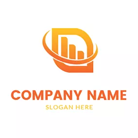 Report Logo Curve Graph and Report logo design