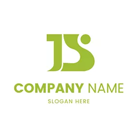 S Logo Curve River Abstract Letter J S logo design