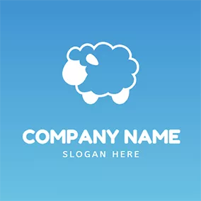 Lamb Logo Cute and Abstract Lamb logo design