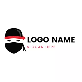 Assassin Logo Cute Assassin Outline and Arrow logo design