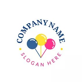 Balloon Logo Cute Balloon and Circles logo design