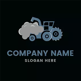 Agriculture Logo Cute Cartoon Harvester logo design