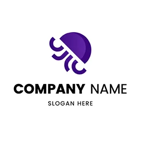 Jellyfish Logo Cute Cartoon Jellyfish Outline logo design