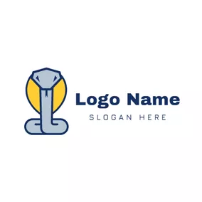 Cobra Logo Cute Coiled Cobra Icon logo design