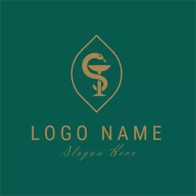 Letter Logo Cute Green and Brown Letter S logo design