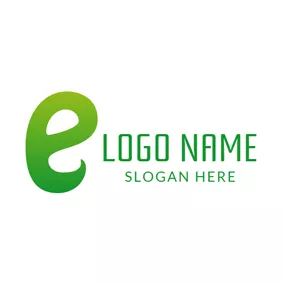 Letter Logo Cute Green Letter E logo design