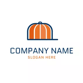 Pumpkin Logo Cute Hip Hop Hat logo design