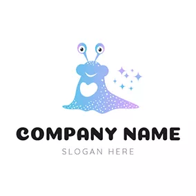 Slime Logo Cute Monster and Slime logo design