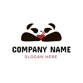 Restaurant Logo Cute Panda and Chinese Food logo design