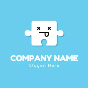 拼图 Logo Cute Pattern and Puzzle logo design