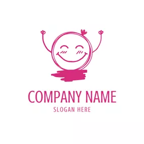 Children & Childcare Logo Cute Smile Girl Icon logo design