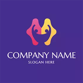 Logo De La Danse Dance Smile Mask Twins logo design