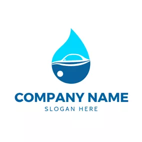 Petrol Logo Dark and Light Blue Oil Drop logo design
