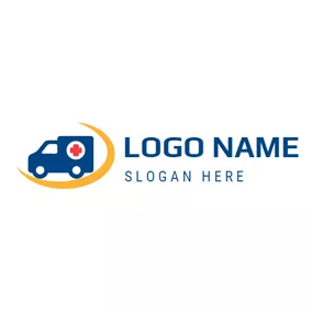 Transportation Logo Dark Blue Ambulance logo design