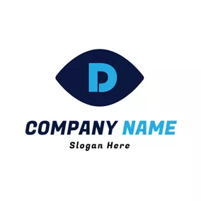 Letter Logo Dark Blue Letter D logo design