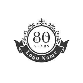 Anniversary Logo Decoration Banner and 80th Anniversary logo design