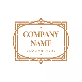 Logótipo De Carimbo Decoration Rectangle Stamp logo design