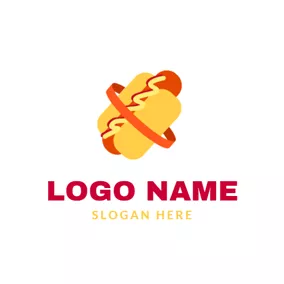 Sandwich Logo Delicious Double Deck Hot Dog logo design