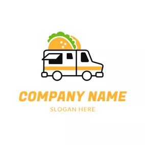 Restaurant Logo Delicious Hamburger and Food Truck logo design
