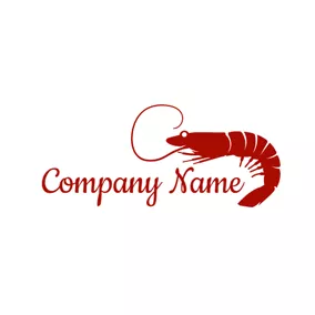 Food & Drink Logo Delicious Red Shrimp logo design