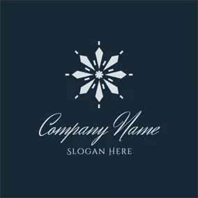 Abstract Logo Diamond and Flower Icon logo design