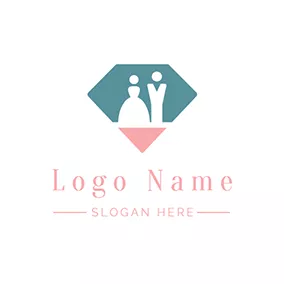 Logo En Diamant Diamond Couple and Marriage logo design
