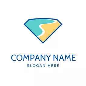 Sand Logo Diamond Lake logo design