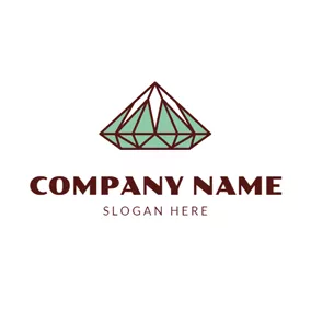 Logo De La Montagne Diamond Shape and Mountain logo design