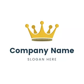 Emperor Logo Dimensional Yellow Crown logo design