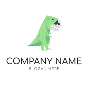 Raptor Logo Dinosaur Fossil and Raptor logo design