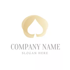 Negative Space Logo Distinct Brown Ace Icon logo design