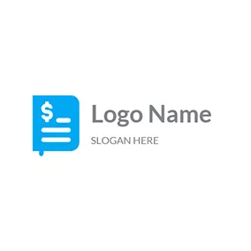會計 Logo Dollar Sign Book and Accounting logo design
