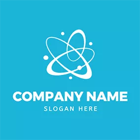 Nuclear Logo Dot Circle Combine Nuclear logo design