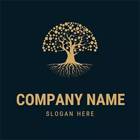 Dot Logo Dot Oak Tree logo design