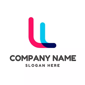 Letter Logo Double Colorful Letter L logo design