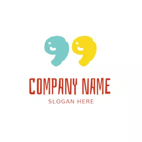 Comma Logo Double Quotation Mark and Comma logo design